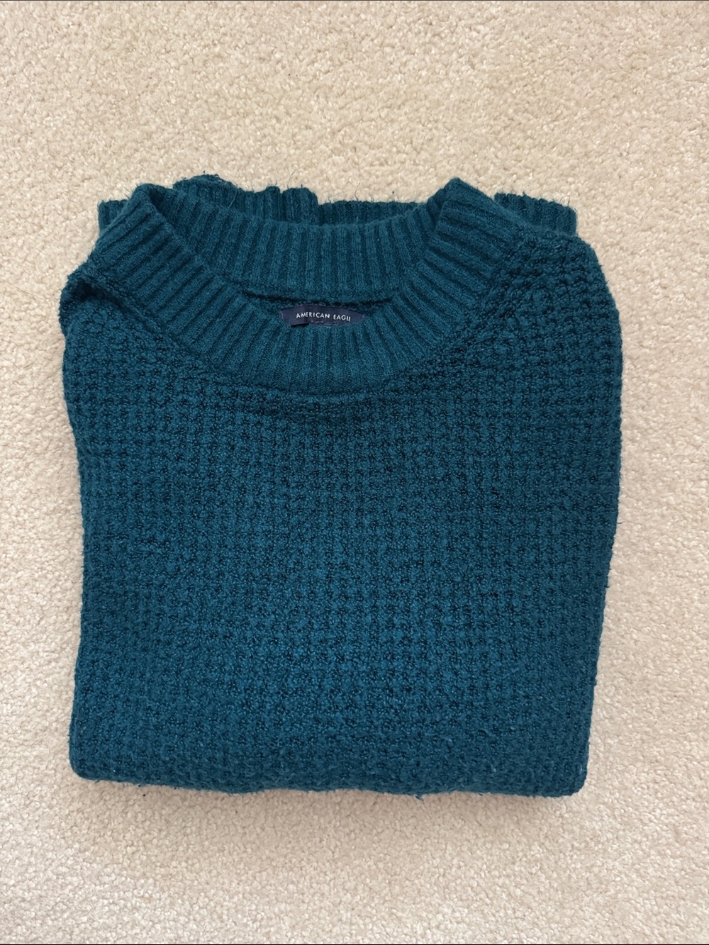 American Eagle Waffle Knit Oversized Sweater